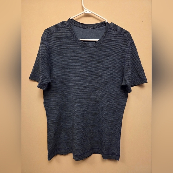 lululemon athletica Other - Lululemon Mens Basic Tee Tshirt Blue And Black Stiped Size S